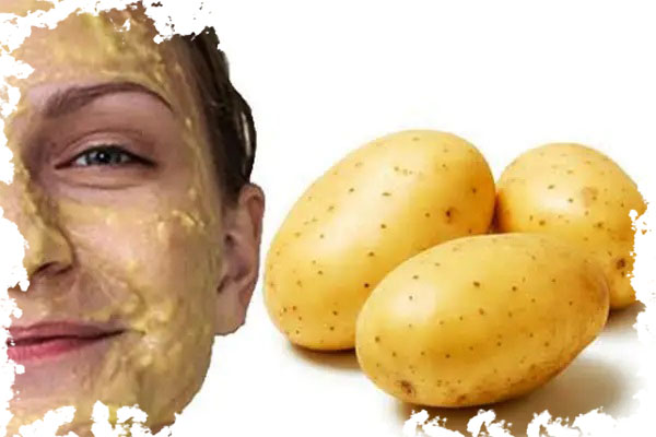 سیب زمینی برای روشن کردن لک ها
