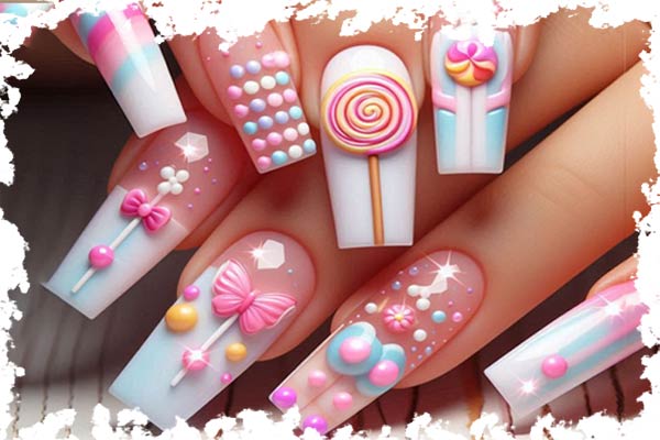 ۸. طراحی ناخن با تم شکلاتی