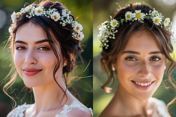 مدل جلو مو تاج گل