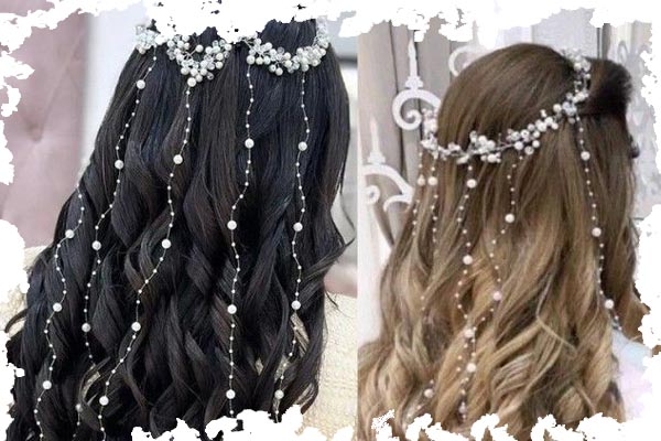 مدل مو عروس با ریسه فر ساحلی