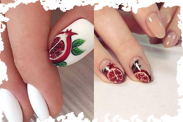 طرح ناخن یلدا طرح انار