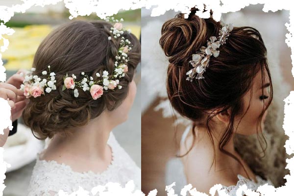 مدل مو با ریسه و تاج گل