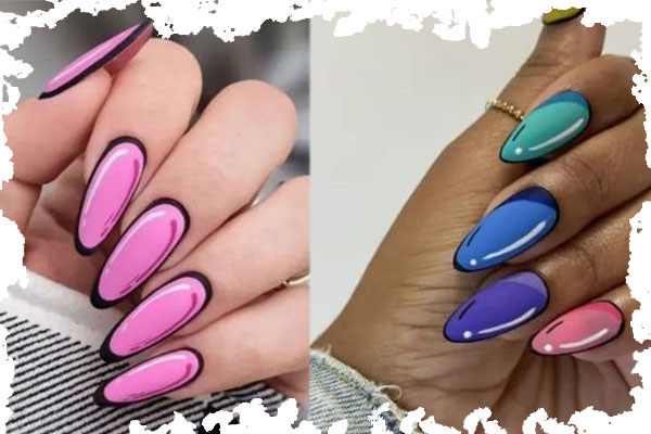 طراحی ناخن پاپ آرت