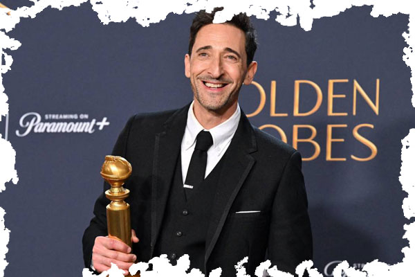 11. استایل آدرین برودی در گلدن گلوب