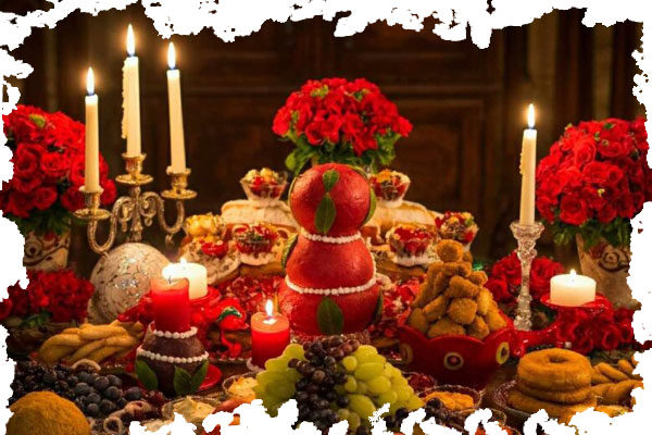 سفره یلدا عروس