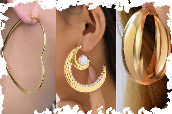 2. گوشواره های حلقه ای بزرگ