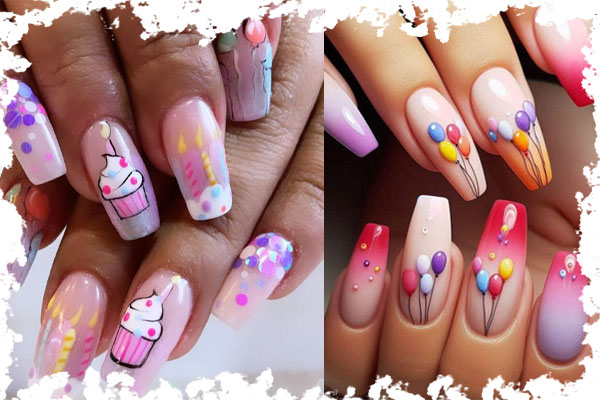 طراحی ناخن تولد