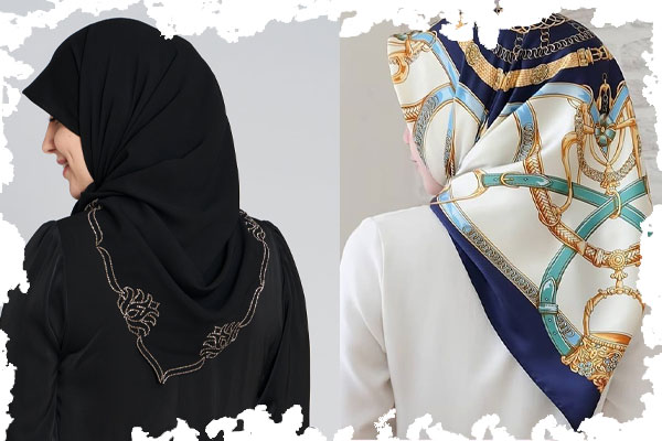 شال یا روسری با طرح‌ های مذهبی