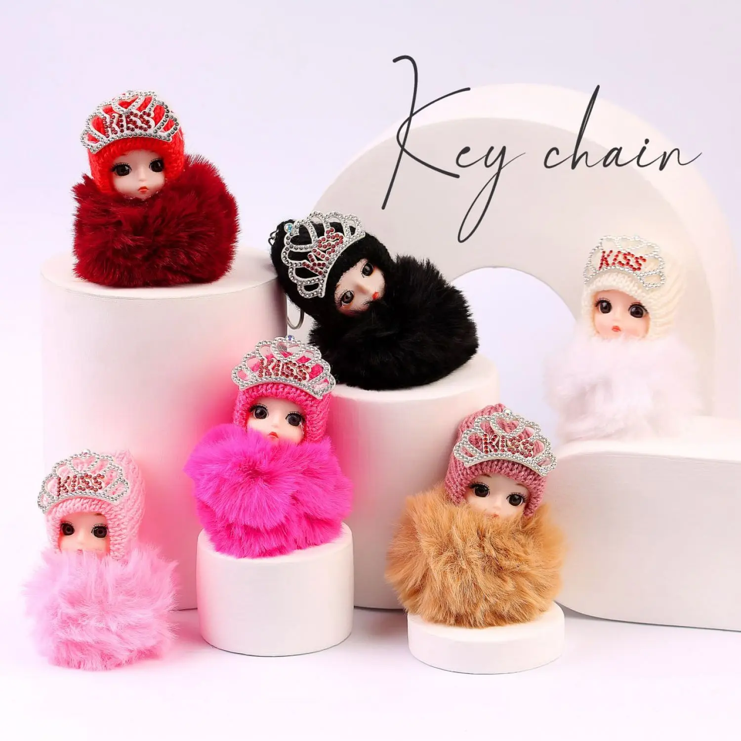 جاکلیدی عروسکی تاج دار مدل کلاهی