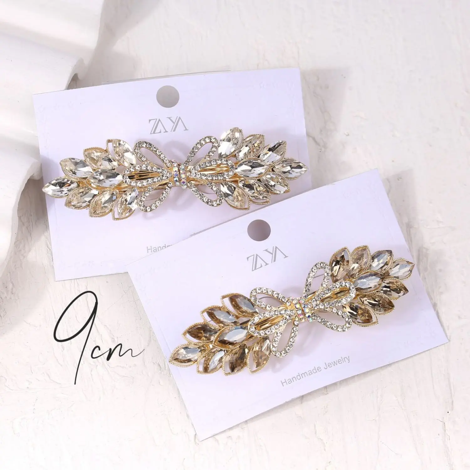 گیره فرانسوی مدل پاپیون طرح برگ