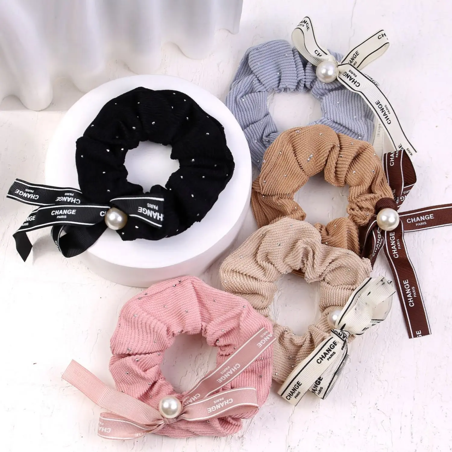 کش اسکرانچی مخمل کبریتی